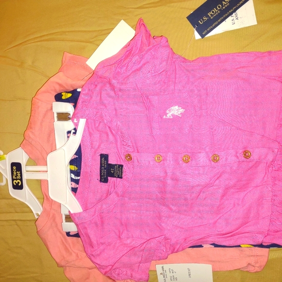 Girls 4T U.S. Polo Assn. 3 Piece Set - Picture 1 of 5